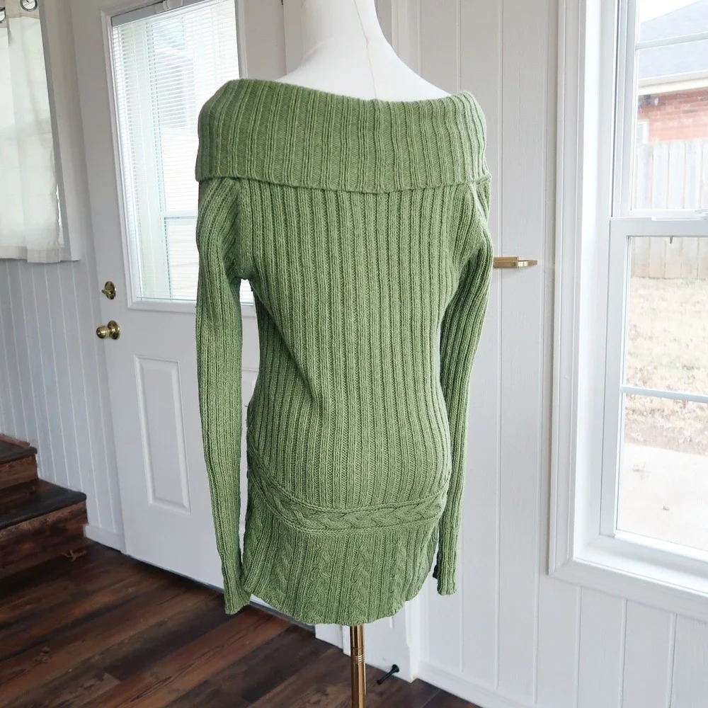 Old Navy Womens Tunic Sweater Sz S Green Fairycore Cottagecore Goblincore Earthy